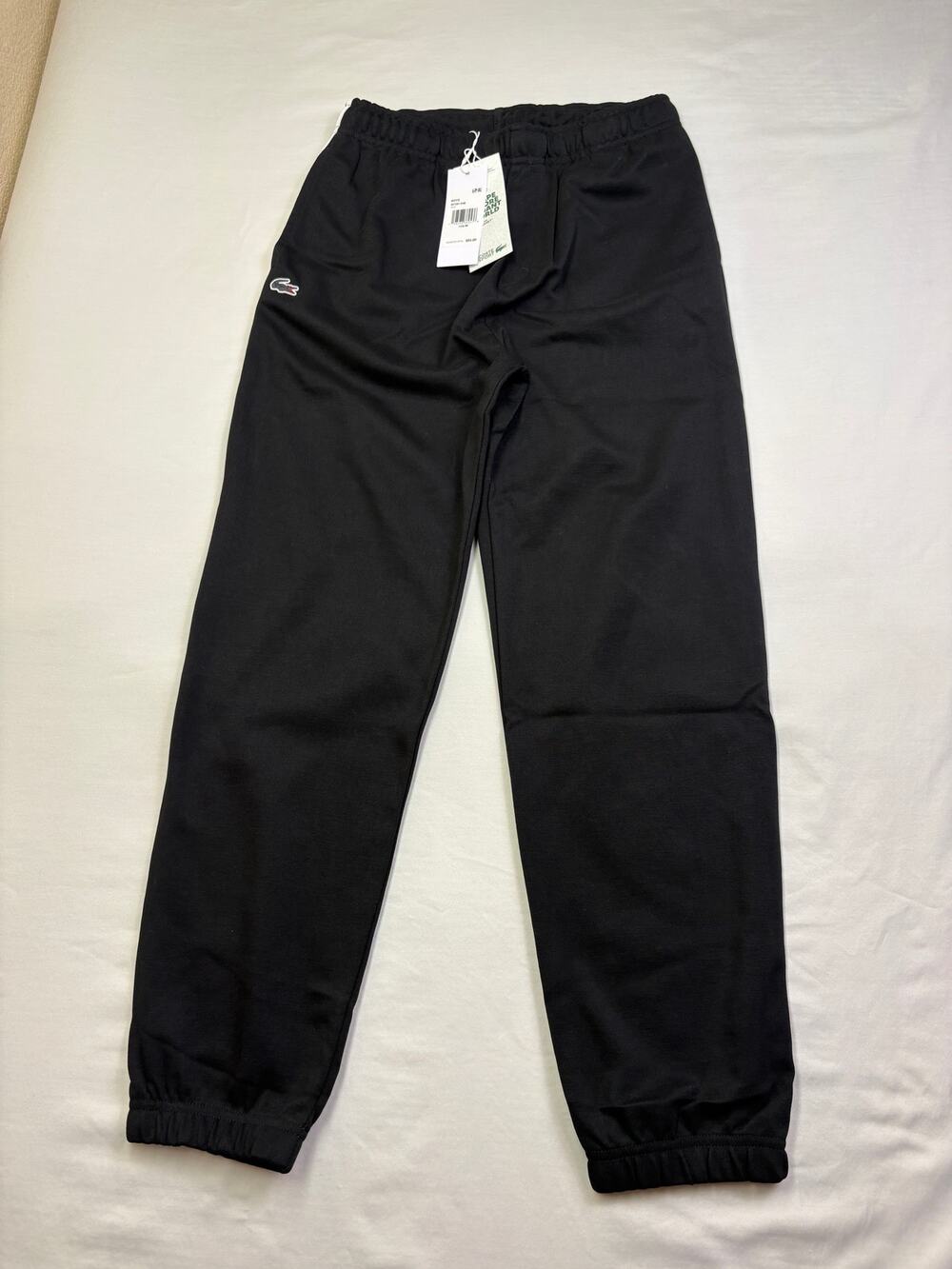 Lacoste Sport Boys Black Jogger Sweatpants Size 12 Medium NWT